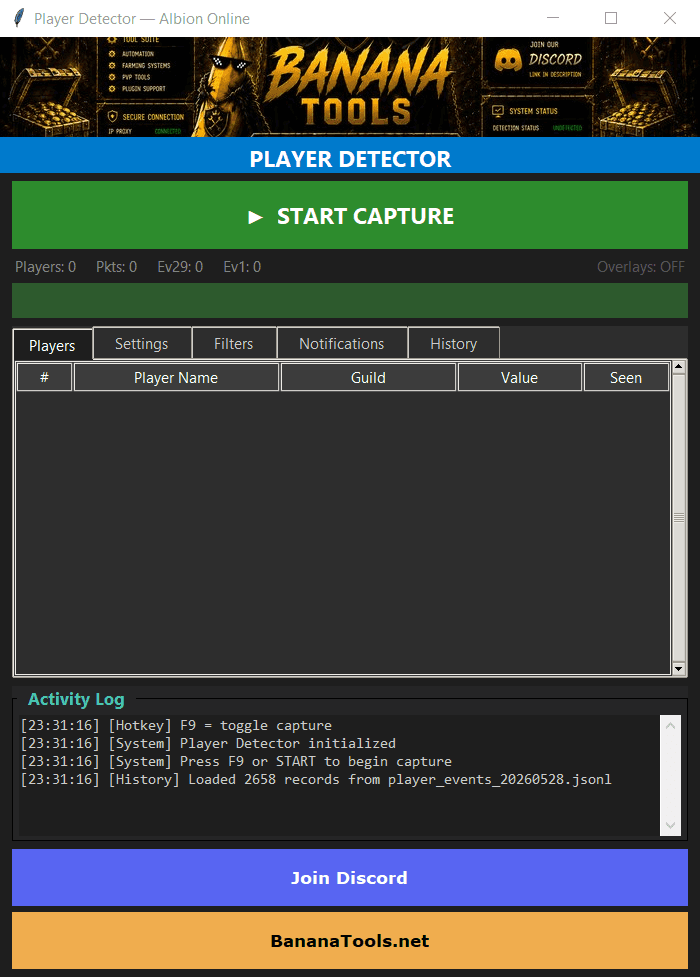 Albion Player Detector Tool
